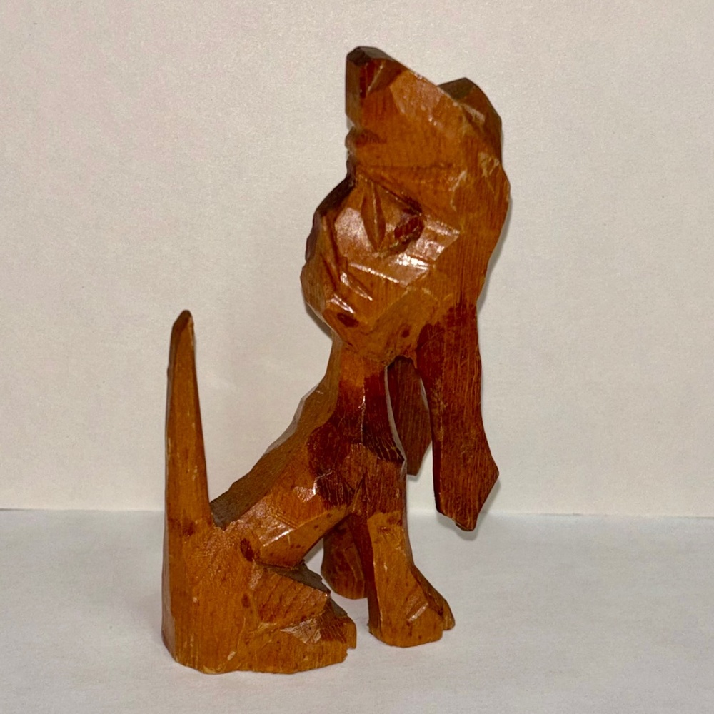 Bloodhound Dog Wooden Figurine